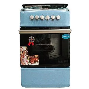 A-GENERAL Cuisinière à gaz -4 foyers- couleur bleue - Dimensions 60cmX60cm -12mois de garantie