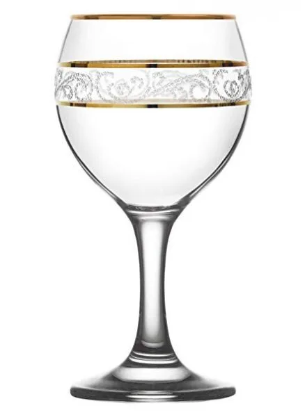LAV SULTAN Misket -Lot de 6 Verres à vin dorés - 220ml