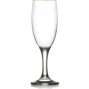 LAV ATLANTICA – Lot de 6 Flutes à Champagne de 165ml - Or -Neuf