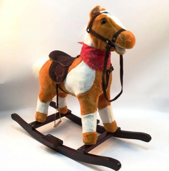 Generique - Poney à Bascule en pelluche - Jouet pour enfants de 3-8ans