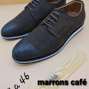 Mocassin hommes -daim marron