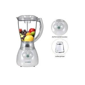 Leadder Mixeur BL-1502P- 2bols 1,5L- 400 W - Noir Et Argent - 6 mois garantie