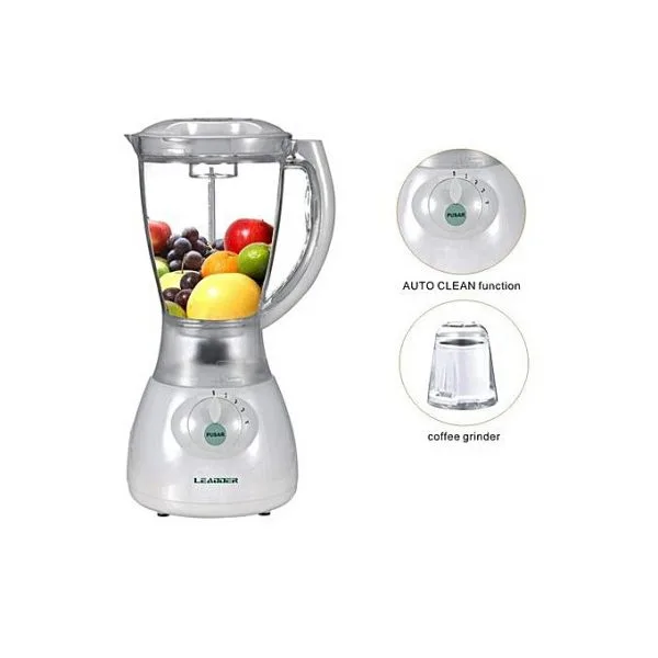 Leadder Mixeur BL-1502P- 2bols 1,5L- 400 W - Noir Et Argent - 6 mois garantie