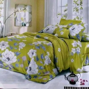 2 Draps De Lit 2 Places Avec 2 Taies-Motif Fleuri