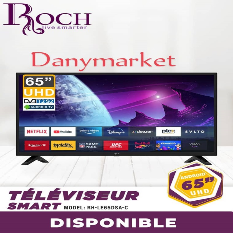 Smart TV ROCH 65 pouces_Android UHD | RH-LE65DSA-C