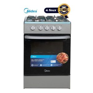 Cuisinière à gaz Midea MD-508 - 4 feux - 50 x 50 - Gris