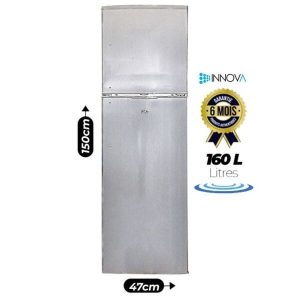 Réfrigérateur Double Battants - Innova - IN-227 - 160 Litres - Gris - 12 Mois
