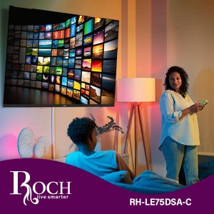 Téléviseur intelligent ROCH 75″ + Android (RH-LE75DSA-C)
