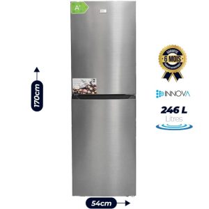 Réfrigérateur Combiné - 246 Litres - INNOVA - IN310 - Gris - Garantie 6 mois
