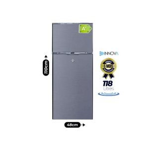 Réfrigerateur double battant - Innova - IN-190 - 118L - Économique (A+) - Gris-Garantie :06 mois