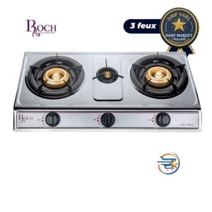 Plaque à gaz ROCH RGC-TT302-C 3 foyers – Cuisson rapide et puissance optimale