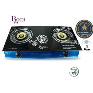 Plaque à gaz vitrée ROCH RGCTT506 2 feux – Design compact et cuisson performante
