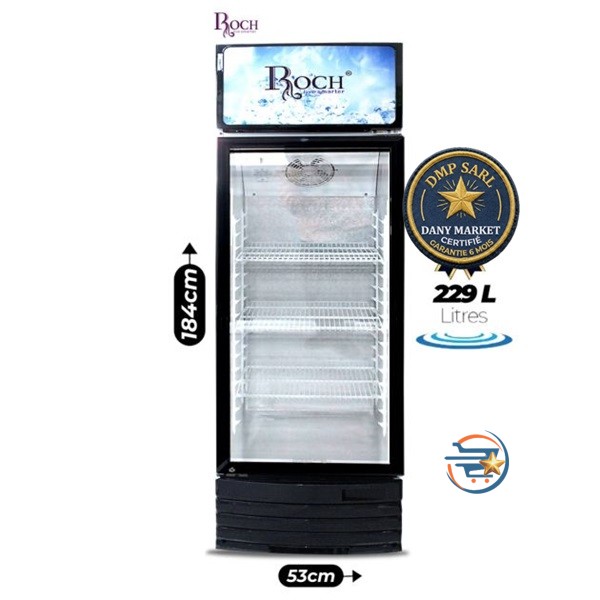 Réfrigérateur vitré ROCH RSF 290-O 229L – Présentation professionnelle et conservation optimale des boissons
