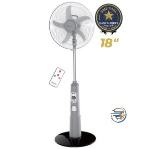 Ventilateur rechargeable ROCH RSF918R AC/DC – Autonomie longue durée et contrôle à distance