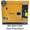 Générateur Diesel ROCH RDG-6500-S3 8 kW triphasé silencieux disponible chez DANY MARKET avec livraison au Cameroun et dans la zone CEMAC.