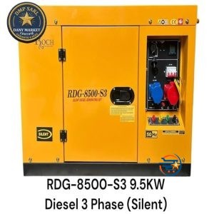 Générateur Diesel ROCH RDG-8500-S3 9,5 kW triphasé silencieux disponible chez DANY MARKET avec livraison au Cameroun et dans la zone CEMAC.