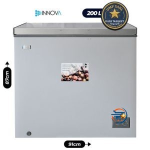 Congélateur coffre INNOVA IN387 200 Litres avec couvercle vitré classe énergétique A+