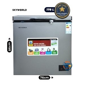 Congélateur Coffre SKYWORLD BF178CF 178 Litres Classe A++ tropicalisé disponible chez DANY MARKET Cameroun.