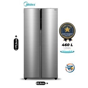 Réfrigérateur Américain MIDEA MDRS619FGF46 460 Litres Side by Side No Frost disponible chez DANY MARKET Cameroun.